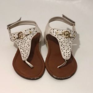 Kids white and gold Michael Kors sandals